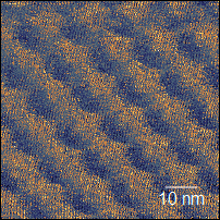 DriveAFM Amplitude in Force Modulation of a 4 layer twisted graphene structure GMU 2022