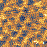 DriveAFM Topography in Force Modulation of a 4 layer twisted graphene structure GMU 2022